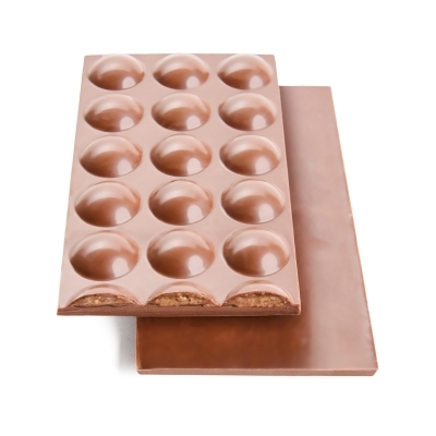 Tablette fourree - lait 36 % - praline cacahuetes tablette